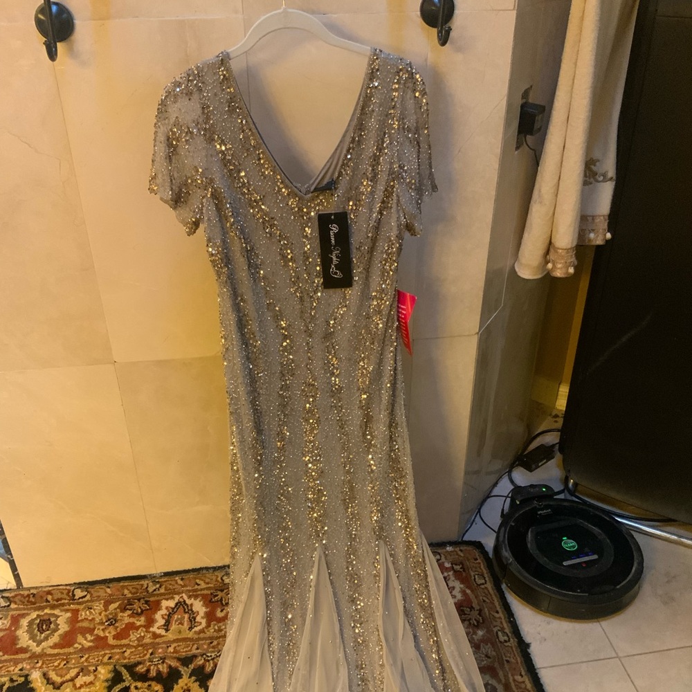 Formal beaded dress great for Homecoming